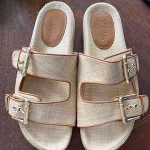 Raffia j crew sandals